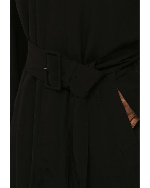 Balenciaga Black Single-Breasted Long Coat for men