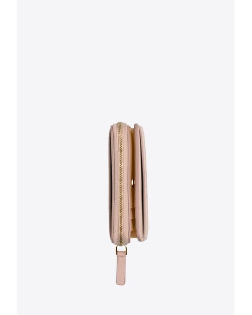 Marc Jacobs Pink Mini Compact Leather Wallet