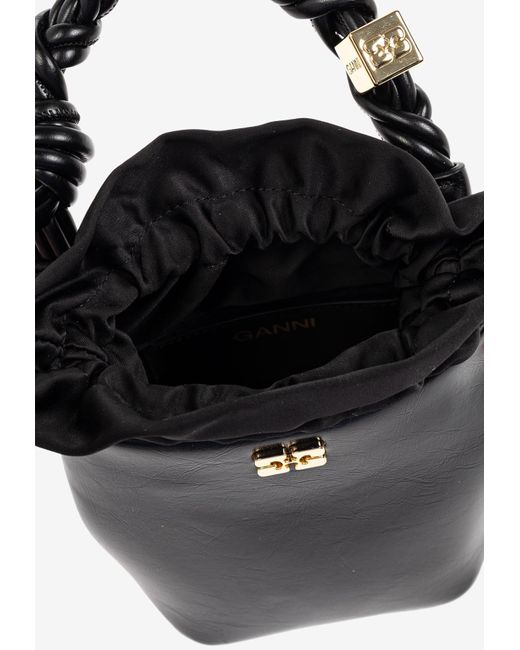 Ganni Black Mini Bou Bucket Bag