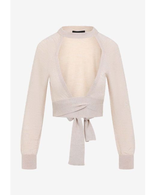 Simone Rocha White Cut-Out Window Sweater