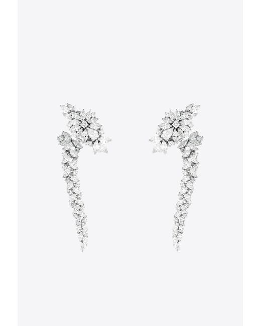 YEPREM Blue Y-Couture Diamond Earrings