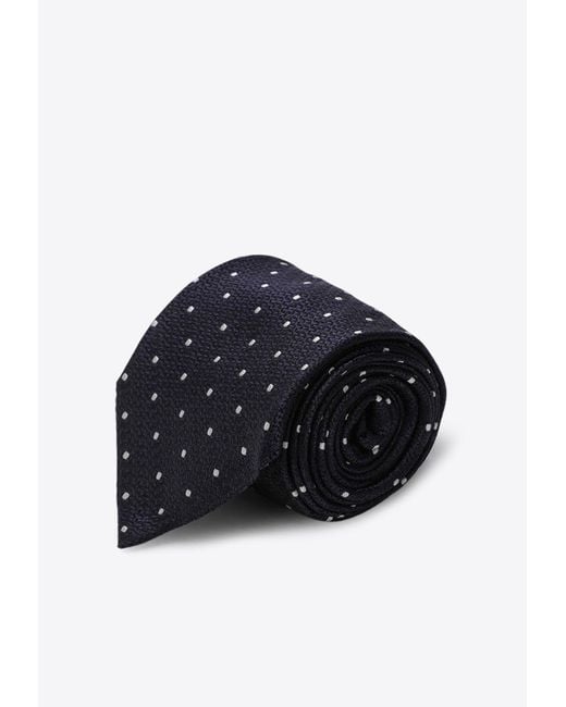 Destin Men's Blue Polka Dot Silk Tie