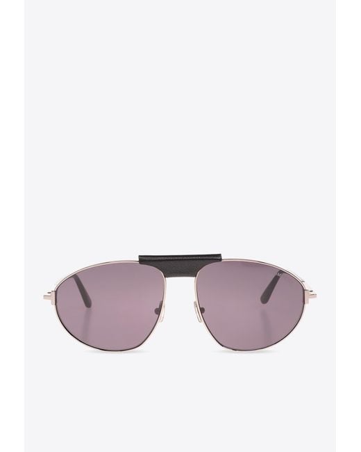 Tom Ford Purple Ken Aviator Sunglasses for men