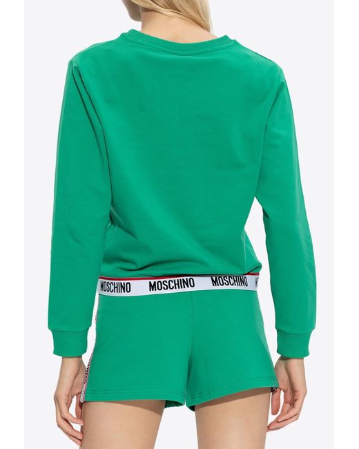 Moschino logo band sweatshirt cheap