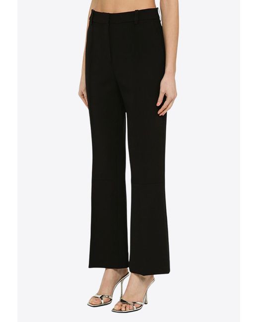 Victoria Beckham Black Classic Wool-Blend Pants