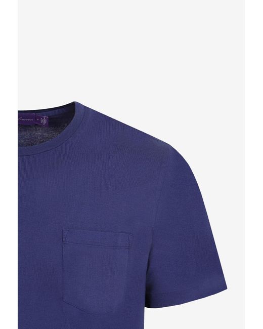 Ralph Lauren Blue Basic Crewneck T-Shirt for men