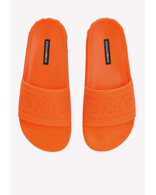 Dolce & Gabbana Orange Sliders