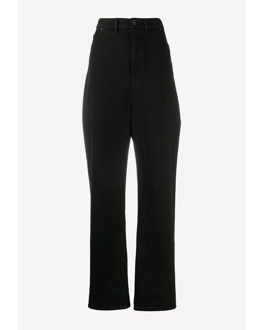 Balenciaga Denim Baggy Bootcut Jeans in Black Lyst Canada