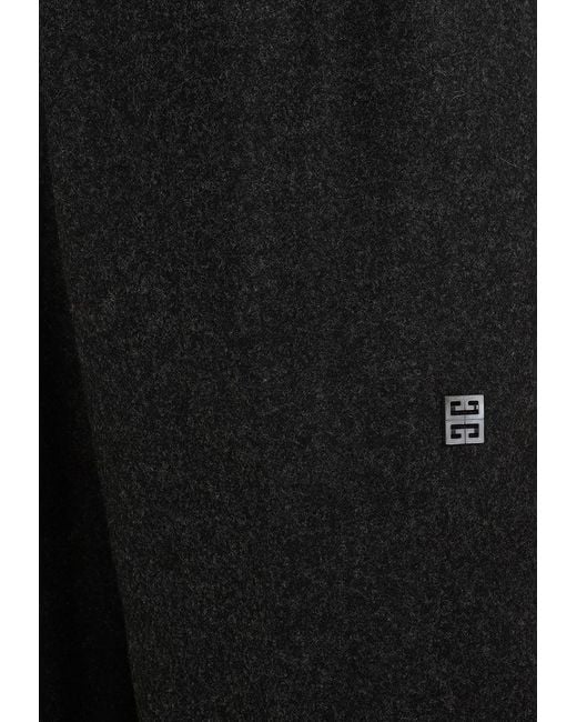 Givenchy Black Logo Wool Track Pants for men