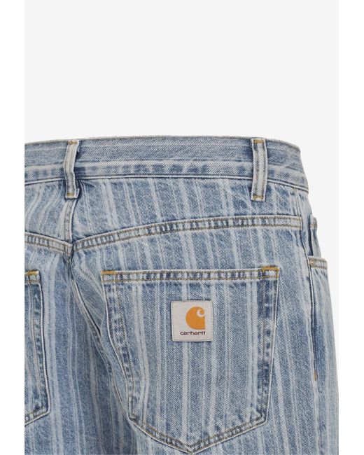 Carhartt Blue Rylan Striped Jeans for men