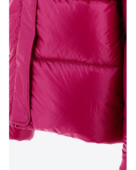 Aspesi Pink Zip-Up Down Jacket