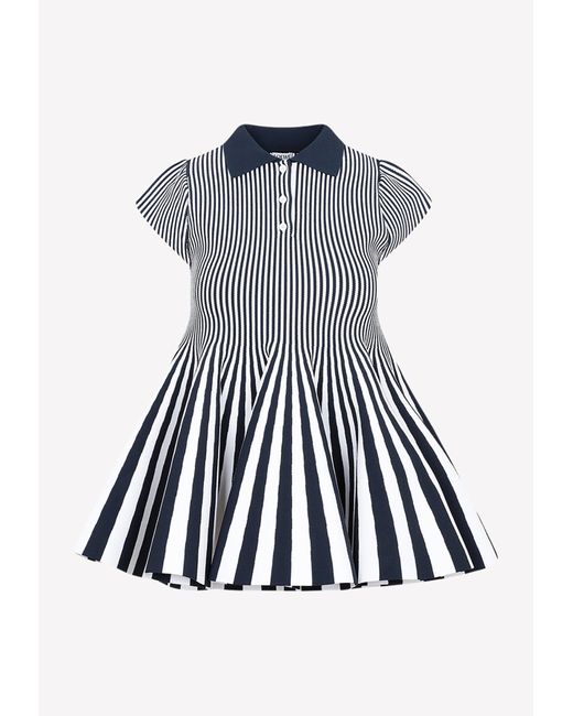 Loewe Blue Striped Mini Dress