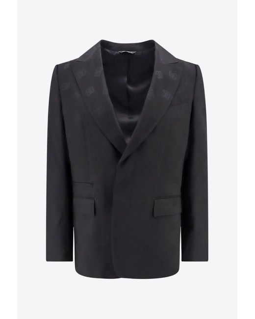 Dolce & Gabbana Black All-Over Monogram Blazer for men
