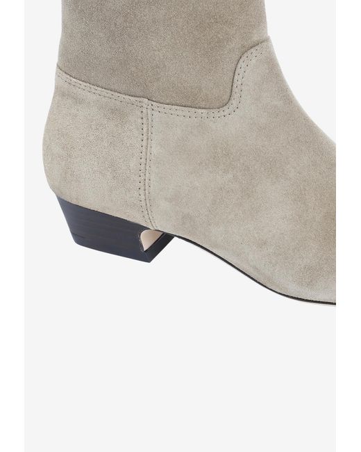 Stuart Weitzman Natural Stassi Suede Ankle Boots