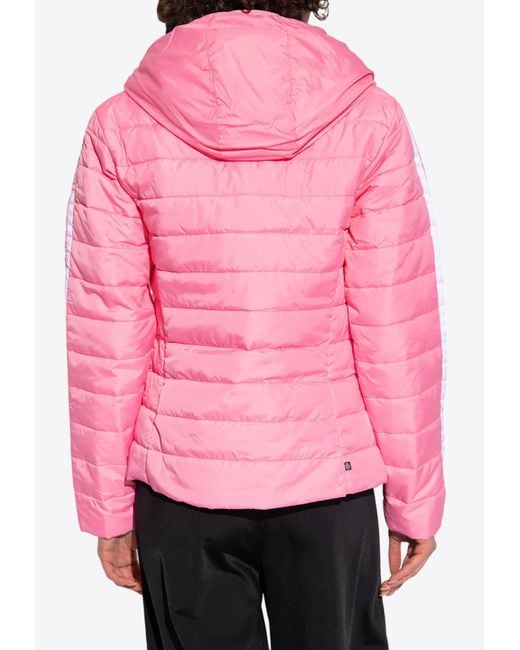 Adidas Originals Pink Logo Embroidered Down Jacket