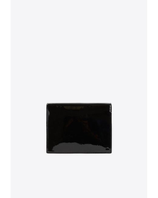 Dolce & Gabbana Black Logo Crossbody Patent Leather Bag