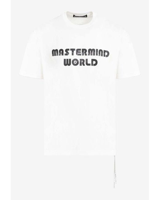 Mastermind Japan White Aurora Crewneck T-Shirt for men