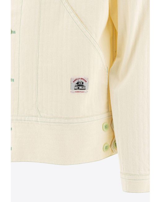 Bode Natural Greenskeeper Knolly Brook Denim Jacket for men