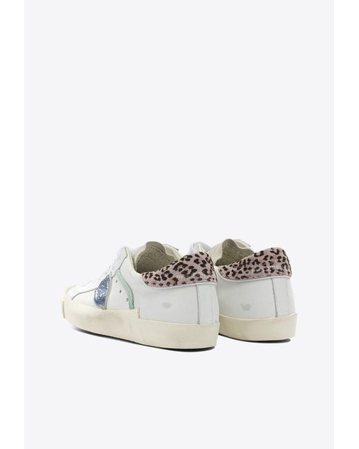 Philippe Model White Leather Low-Top Sneakers