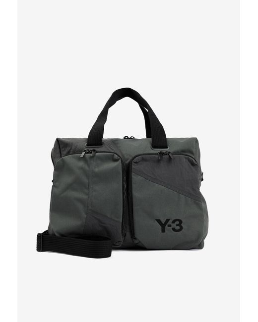 Y-3 Black Holdall Top Handle Bag for men