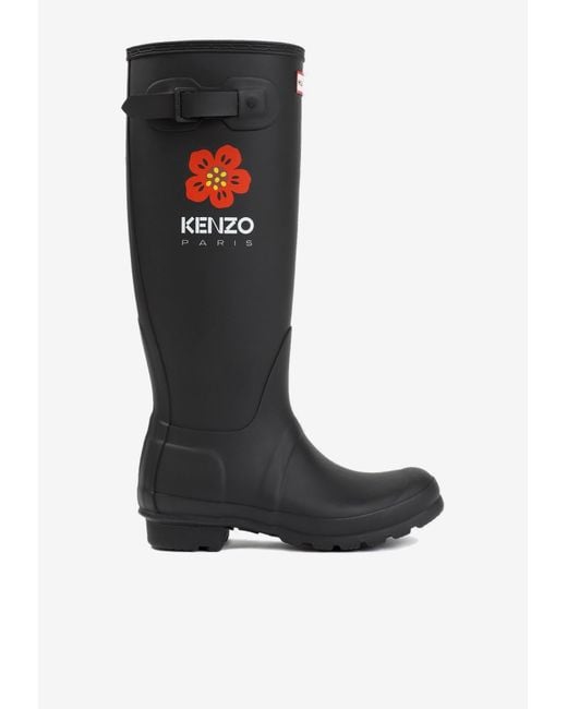 KENZO Black X Hunter Wellington Boots