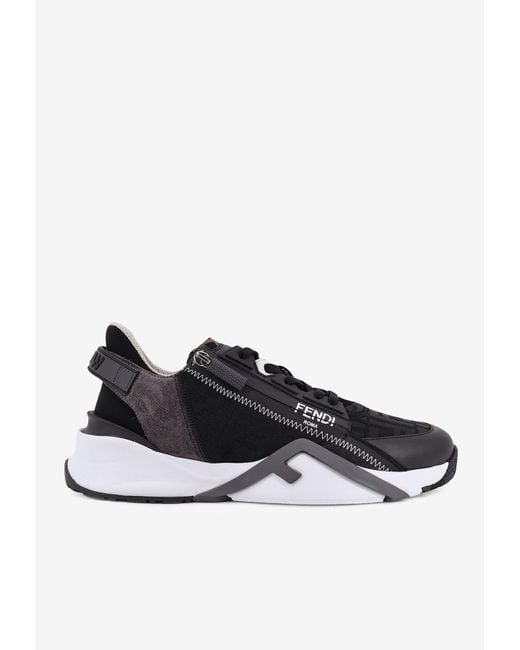 Fendi Black Flow Slip-On Sneakers for men