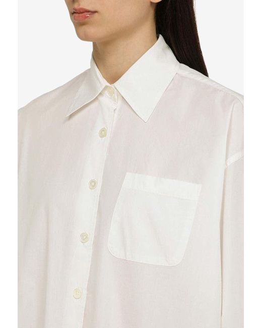 Our Legacy White Relaxed-Fit Long-Sleeved Shirt