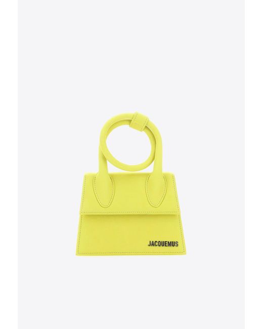 Jacquemus Yellow Le Chiquito Noeud Top Handle Bag