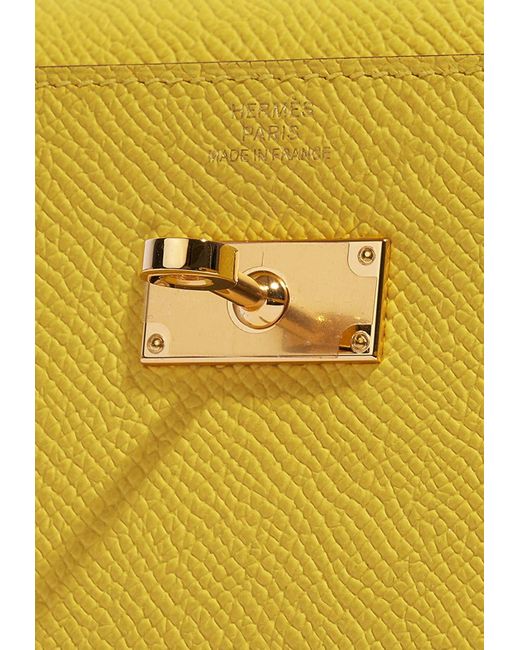 Hermès Kelly To Go Wallet In Jaune De Naples Epsom With Gold