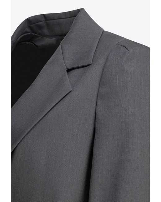Max Mara Black Ebridi Single-Breasted Wool Blazer