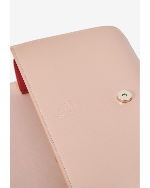 Christian Louboutin Natural Paloma Embellished Leather Clutch Bag