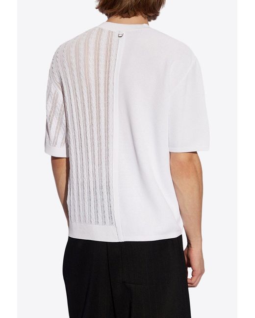 Jacquemus White Le Haut Juego Knitted T-Shirt for men