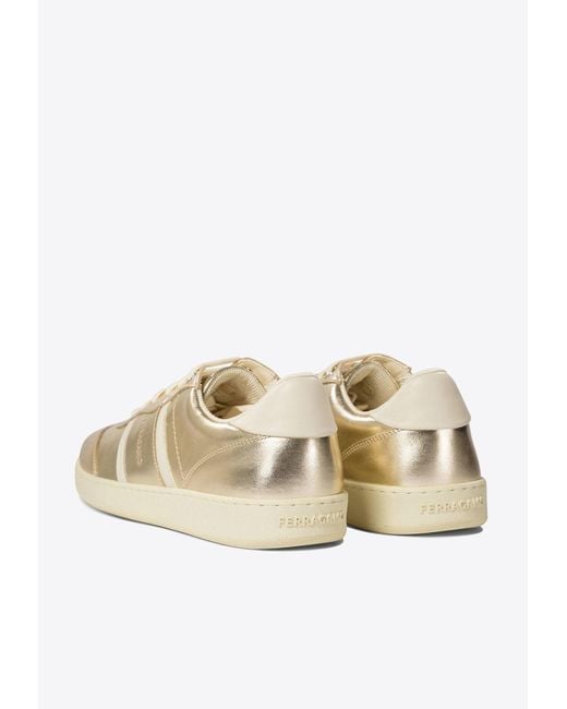 Ferragamo White Achille Low-Top Sneakers