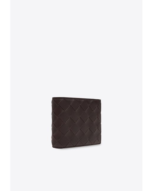 Bottega Veneta White Intrecciato Leather Bi-Fold Wallet for men