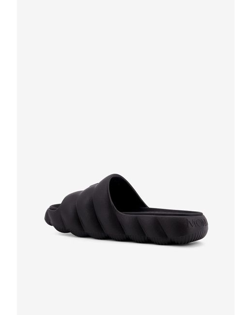Moncler Black Lilo Logo Slides