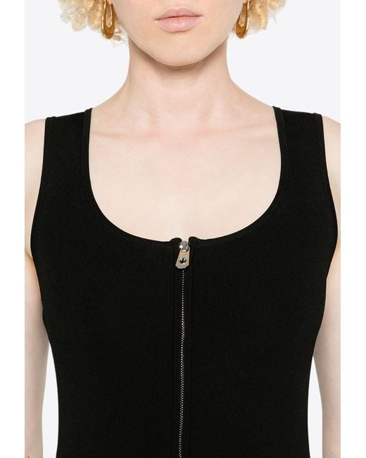 Pinko Black Sleeveless Flared Dress