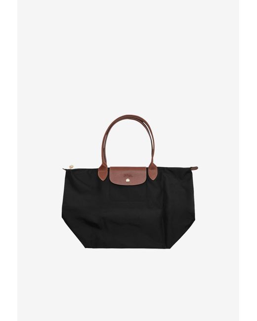 Longchamp Black Large Le Pliage Tote Bag