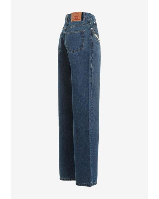 Y. Project Blue Evergreen Cut-Out Jeans