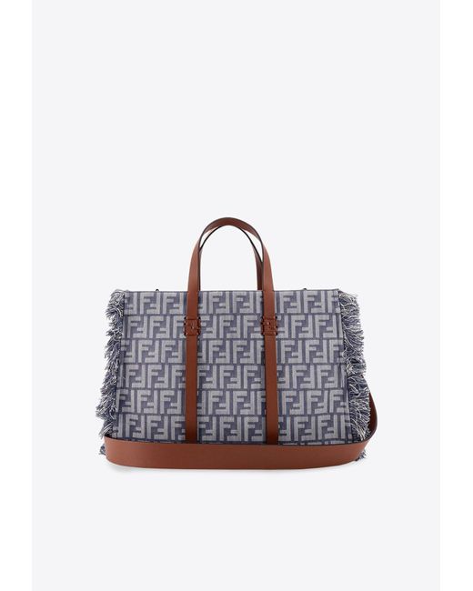 Fendi Blue Monogram Tote Bag