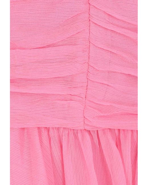 Elliatt Pink Ontario Halterneck Ruched Mini Dress