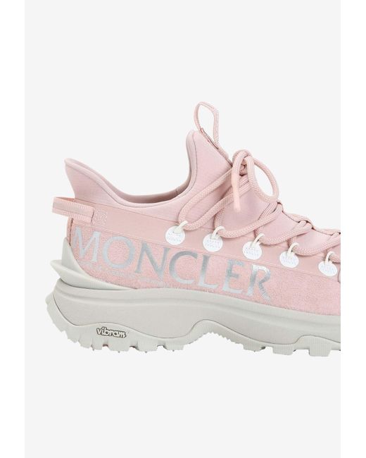 Moncler Pink Trailgrip Lite2 Lace-Up Sneakers