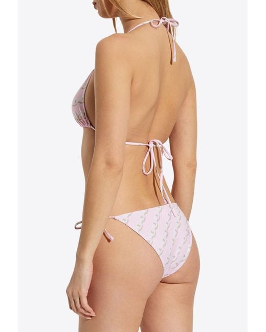 Versace Natural Chain Print Bikini Bottom