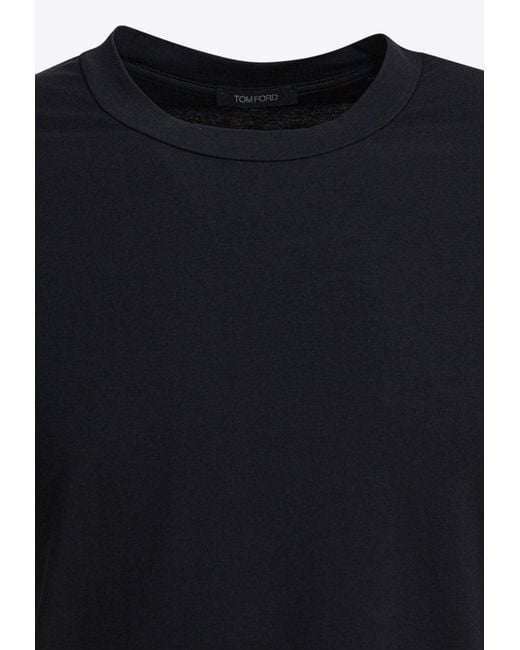 Tom Ford Black Basic Crewneck T-Shirt for men