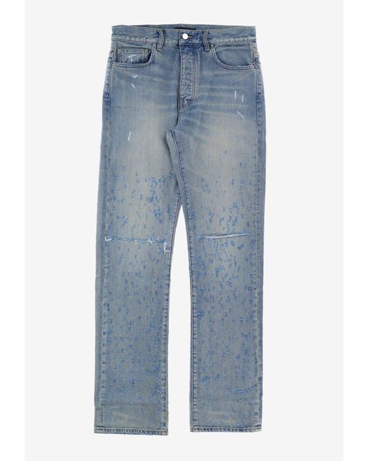Amiri Blue Shotgun Straight-Leg Jeans for men