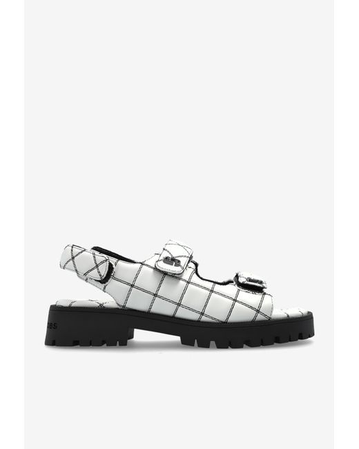 Marc Jacobs White Quilted Sunny Slingback Sandals