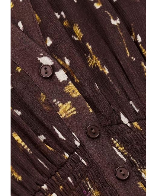 Ba&sh Brown Karla Printed Midi Dress