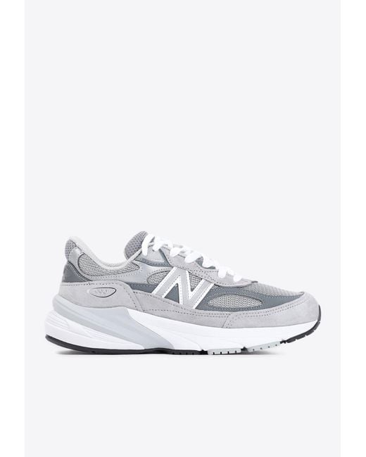 New Balance White 990 Low-Top Sneakers