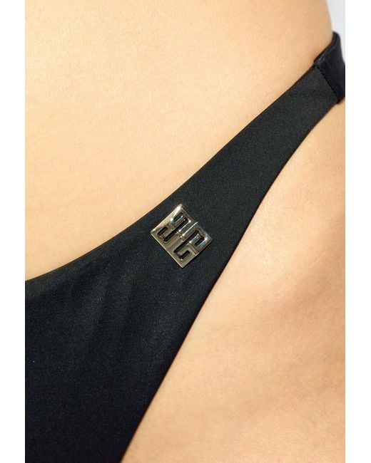 Givenchy Black Logo Bikini Bottom