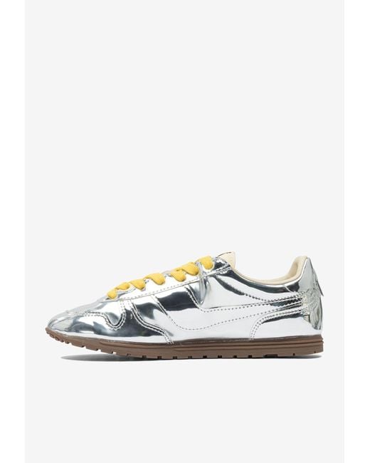 Autry Blue Windspin Metallic Sneakers