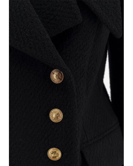 Chloé Black Double-Breasted Wool-Blend Jacket